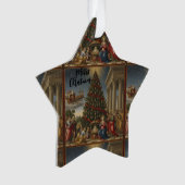 Star Nativity Christmas Santa Acrylic Ornament (voorkant)