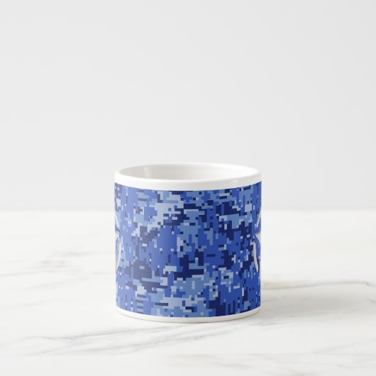 Star Navy Blue Digital Camouflage Espresso Kop (Voorkant)