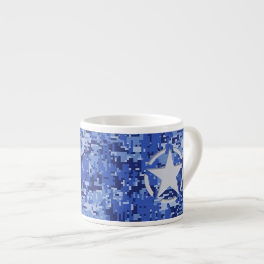 Star Navy Blue Digital Camouflage Espresso Kop (Voorkant rechts)