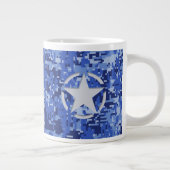 Star Navy Blue Digital Camouflage Grote Koffiekop (Rechts)