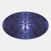 Star Night Ovale Sticker (Voorkant)