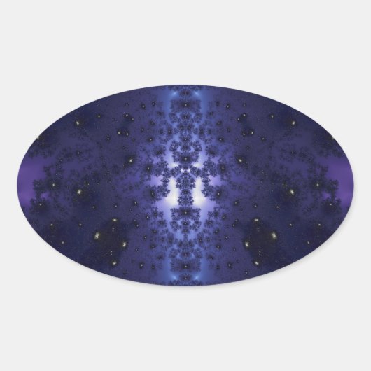 Star Night Ovale Sticker (Voorkant)