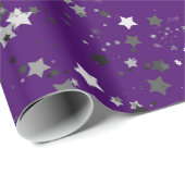 Star night - paars cadeaupapier (Rol Hoek)