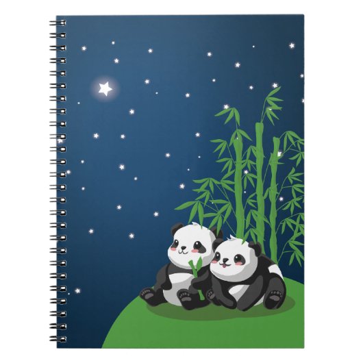 Star Night Panda Notitieboek (Voorkant)