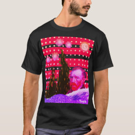 star night vincent van gogh RED dots cream T-shirt