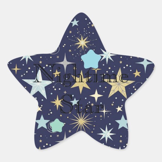 Star nightime theme Stickers (Voorkant)