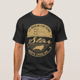 Star North Carolina Het is waar mijn verhaal begin T-shirt