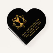 Star of Babalon Gold Logo Heart Shaped Notitieboek (Voorkant)
