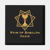 Star of Babalon Gold Logo Magnets Magneet (Voorkant)