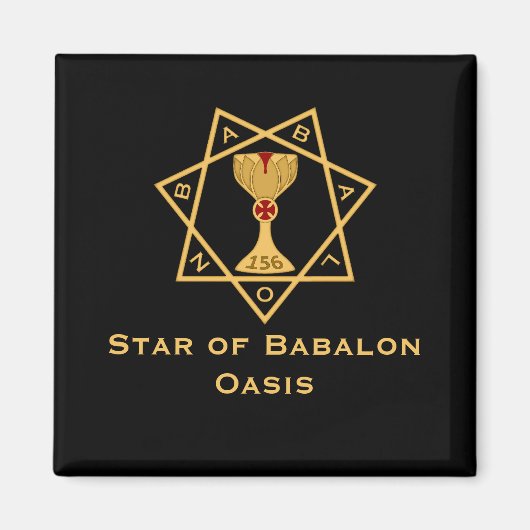 Star of Babalon Gold Logo Magnets Magneet (Voorkant)