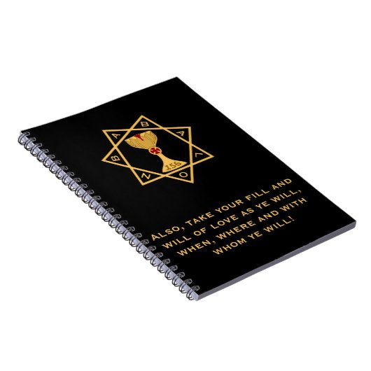 Star of Babalon Gold Logo Spiral Bound Notitieboek (Rechterzijde)