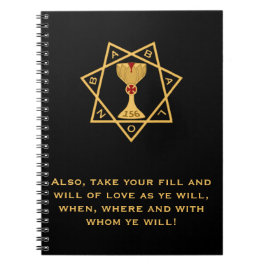 Star of Babalon Gold Logo Spiral Bound Notitieboek