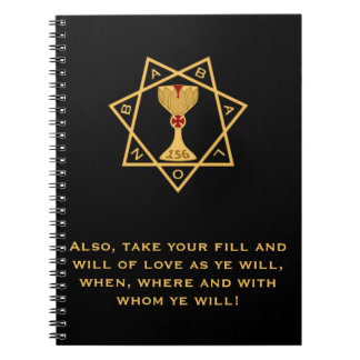 Star of Babalon Gold Logo Spiral Bound Notitieboek