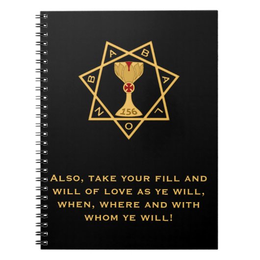 Star of Babalon Gold Logo Spiral Bound Notitieboek (Voorkant)