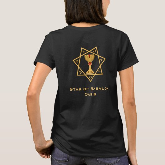 Star of Babalon Gold Logo Twice T-shirt (Achterkant)