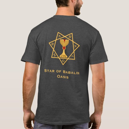 Star of Babalon Gold Logo Twice T-shirt (Achterkant)
