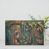 Star of Bethlehem (door Edward Burne-Jones) Briefpapier (Staand voorkant)