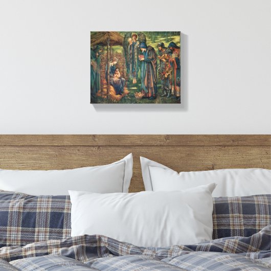 Star of Bethlehem (door Edward Burne-Jones) Canvas Afdruk (Insitu (Slaapkamer))