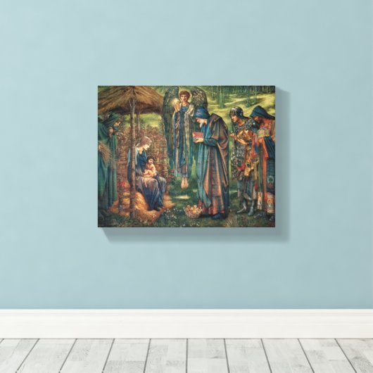 Star of Bethlehem (door Edward Burne-Jones) Canvas Afdruk (Insitu (Houten vloer))