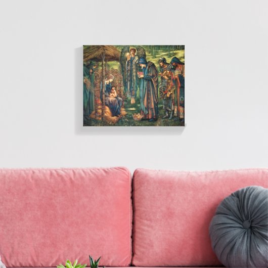 Star of Bethlehem (door Edward Burne-Jones) Canvas Afdruk (Insitu (Woonkamer))