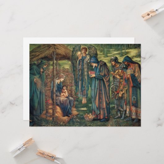 Star of Bethlehem (door Edward Burne-Jones) Kaart (Voorkant / Achterkant in situ)