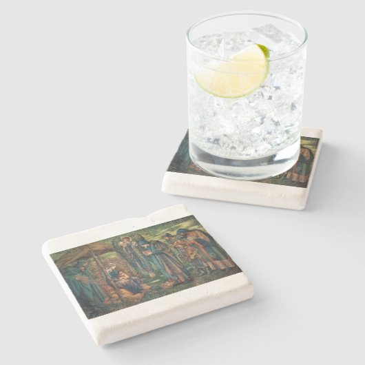 Star of Bethlehem (door Edward Burne-Jones) Stenen Onderzetter (Zijkant)