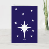 Star of Bethlehem personalized Christmas Kaart (Achterkant)