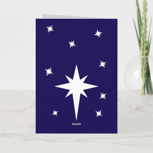 Star of Bethlehem personalized Christmas Kaart (Achterkant)