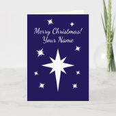 Star of Bethlehem personalized Christmas Kaart (Voorkant)