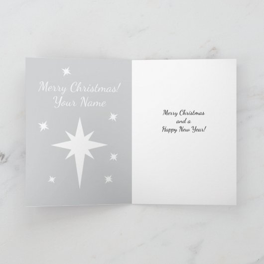 Star of Bethlehem personalized Christmas Kaart (Binnen)