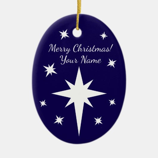 Star of Bethlehem personalized Christmas ornament (Voorkant)