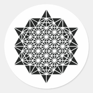 Star of Creation Ruimtetijd Mandala Ronde Sticker