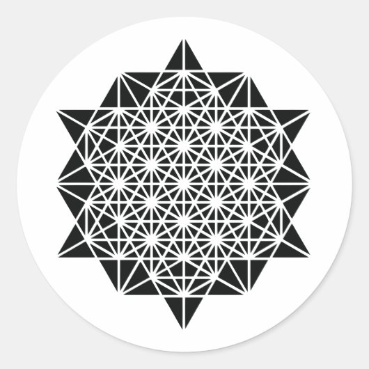 Star of Creation Ruimtetijd Mandala Ronde Sticker (Voorkant)