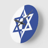 Star of David Bar Mitzvah blue, white Ronde Klok (Hoek)