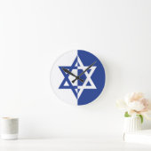 Star of David Bar Mitzvah blue, white Ronde Klok (Huis)