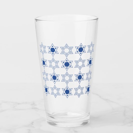 Star of David Beer Bril, Glas (Voorkant)