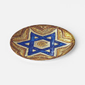 Star of David Borden, 7" rond papier Bord (Gekanteld)