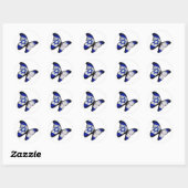 Star of David Butterfly Ronde Sticker (Vel)