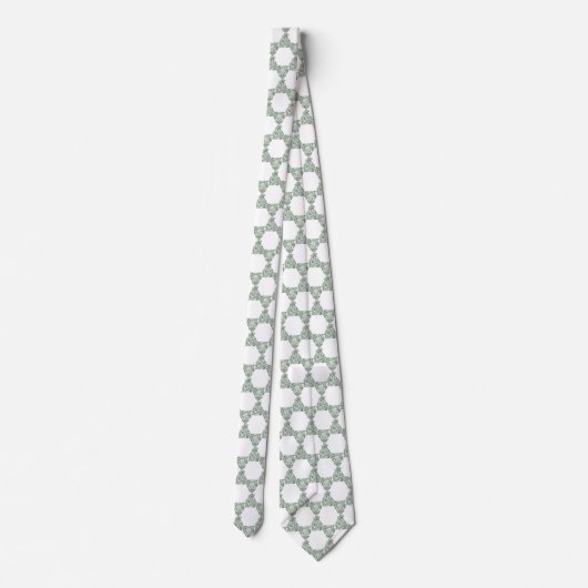 Star of David Eucalyptus Greenery Neck Tie Stropdas (Achterkant)