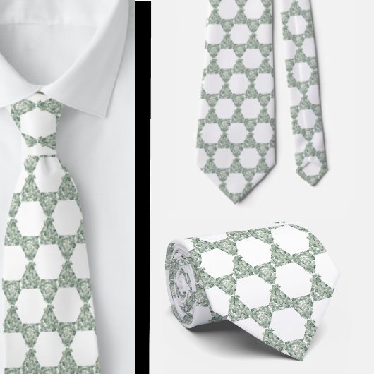 Star of David Eucalyptus Greenery Neck Tie Stropdas
