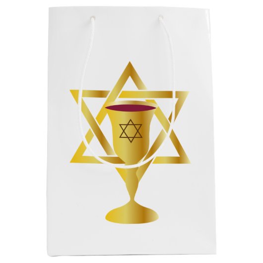 Star Of David  Medium Cadeauzakje (Voorkant)