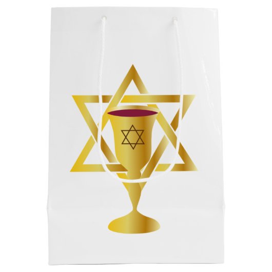 Star Of David  Medium Cadeauzakje (Achterkant)