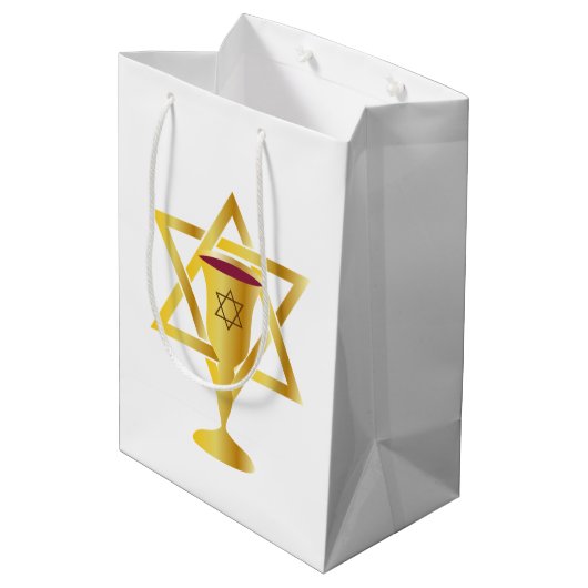 Star Of David  Medium Cadeauzakje (Achterkant Gekanteld)