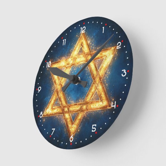 Star of David - mooie design  Ronde Klok (Hoek)