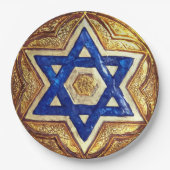 Star of David Paper Borden, 9" rond papier Bord (Voorkant)