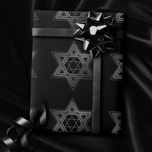 Star of David Pattern | Moderne Monochrome Classic Cadeaupapier