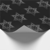 Star of David Pattern | Moderne Monochrome Classic Cadeaupapier (Hoek)