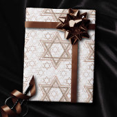 Star of David Pattern | Roos Gold Scatter Glitter Cadeaupapier