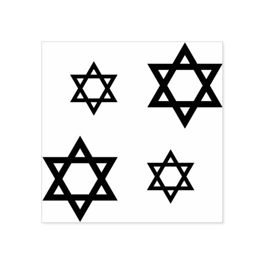 Star of David Repeat Patroon Rubberstempel (Afrduk)