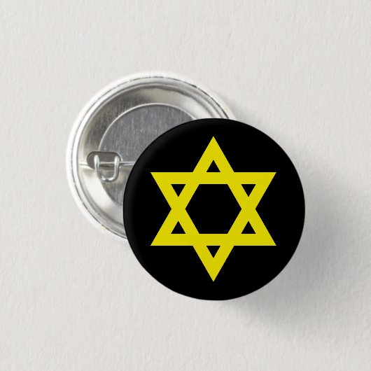"STAR OF DAVID" RONDE BUTTON 3,2 CM (Voorkant /achterkant)